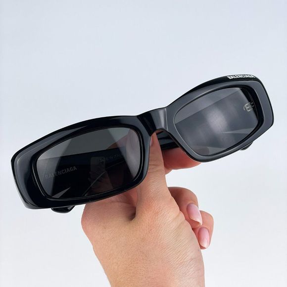 Balenciaga BB0266Sā001 Sunglasses Black Grey Rectangle Unisex - Picture 3 of 12